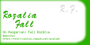 rozalia fall business card