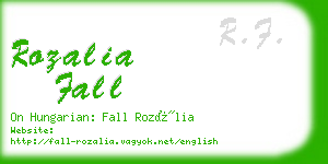 rozalia fall business card